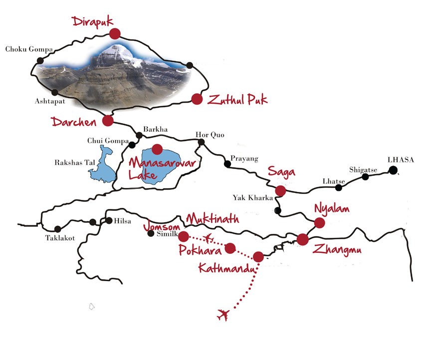 mansarovar lake map
